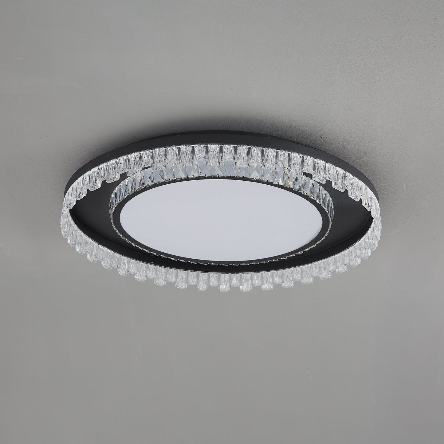 Glimmer Crystal Ceiling Light | Crystal & Metal | Black