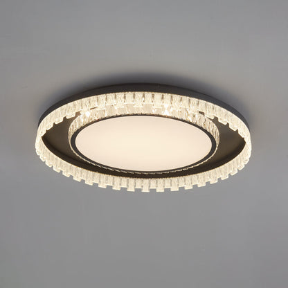 Glimmer Crystal Ceiling Light | Crystal & Metal | Black