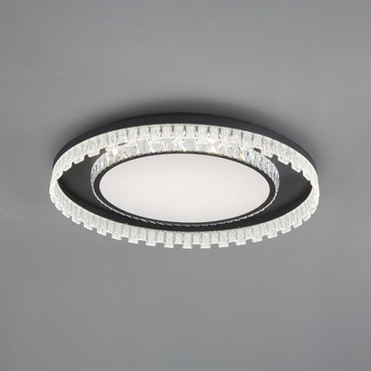 Glimmer Crystal Ceiling Light | Crystal & Metal | Black