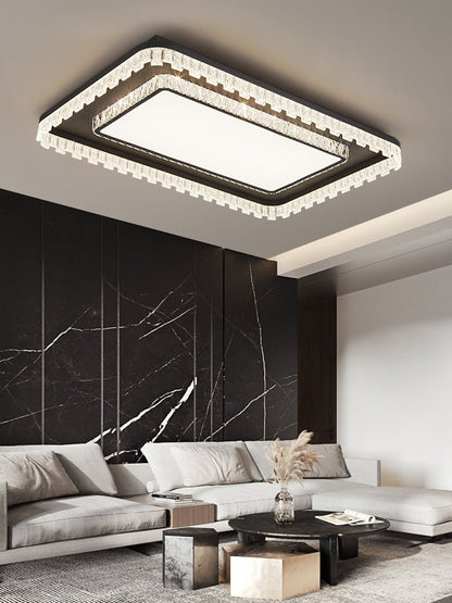 Glimmer Crystal Ceiling Light | Crystal & Metal | Black