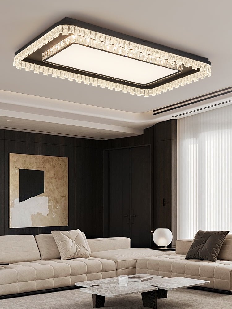Glimmer Crystal Ceiling Light | Crystal & Metal | Black