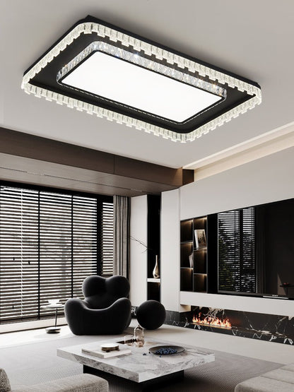Glimmer Crystal Ceiling Light | Crystal & Metal | Black