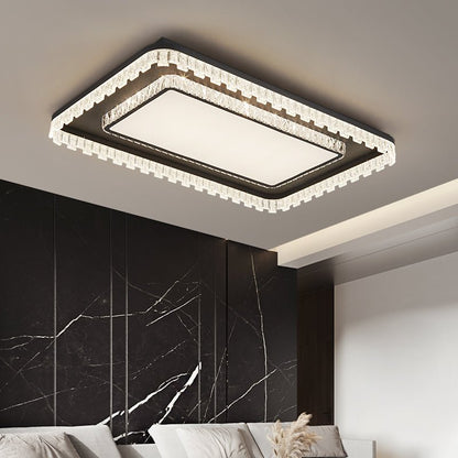 Glimmer Crystal Ceiling Light | Crystal & Metal | Black