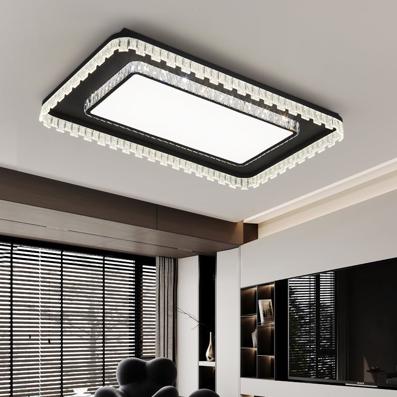 Glimmer Crystal Ceiling Light | Crystal & Metal | Black