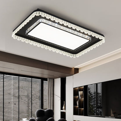Glimmer Crystal Ceiling Light | Crystal & Metal | Black