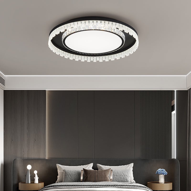 Glimmer Crystal Ceiling Light | Crystal & Metal | Black