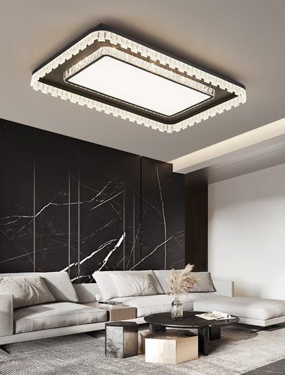 Glimmer Crystal Ceiling Light | Crystal & Metal | Black
