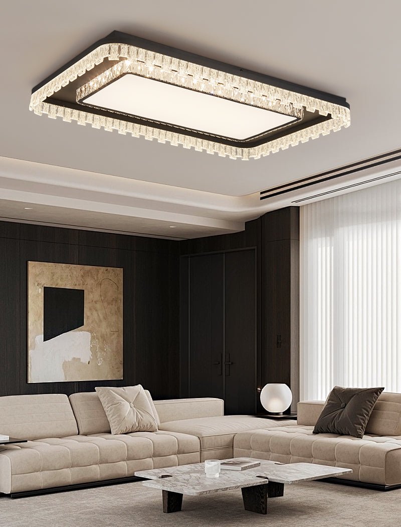 Glimmer Crystal Ceiling Light | Crystal & Metal | Black