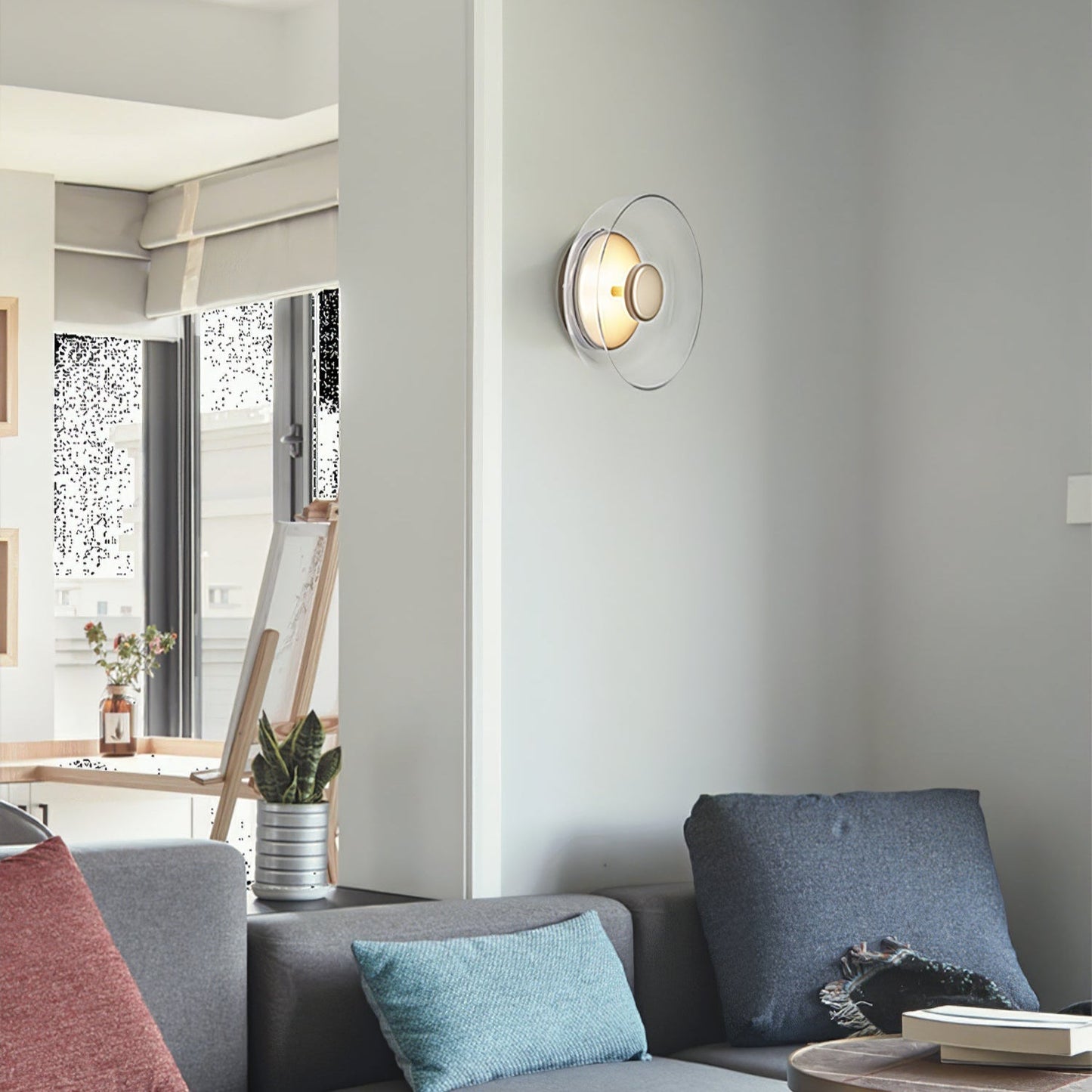 Glimmera Wall Light | Brass & Glass | 10cm Diameter