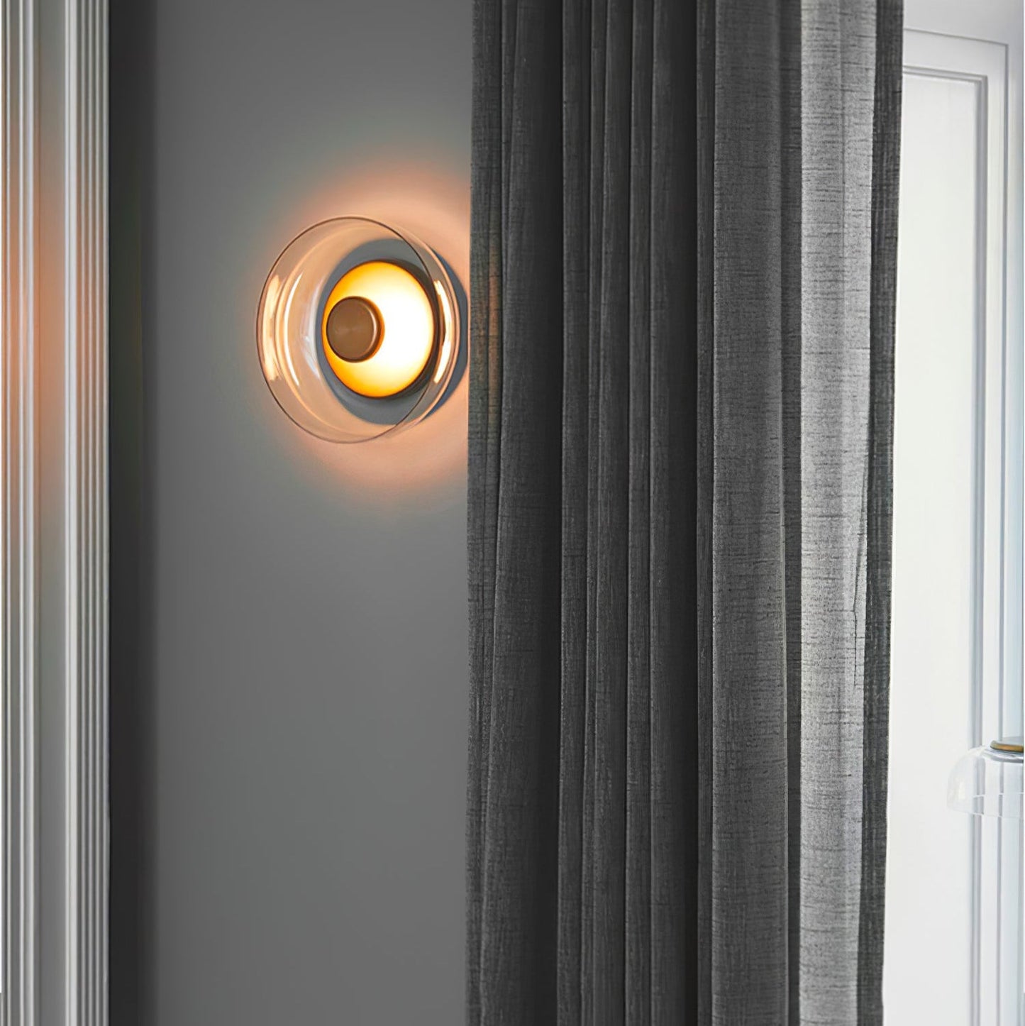 Glimmera Wall Light | Brass & Glass | 10cm Diameter