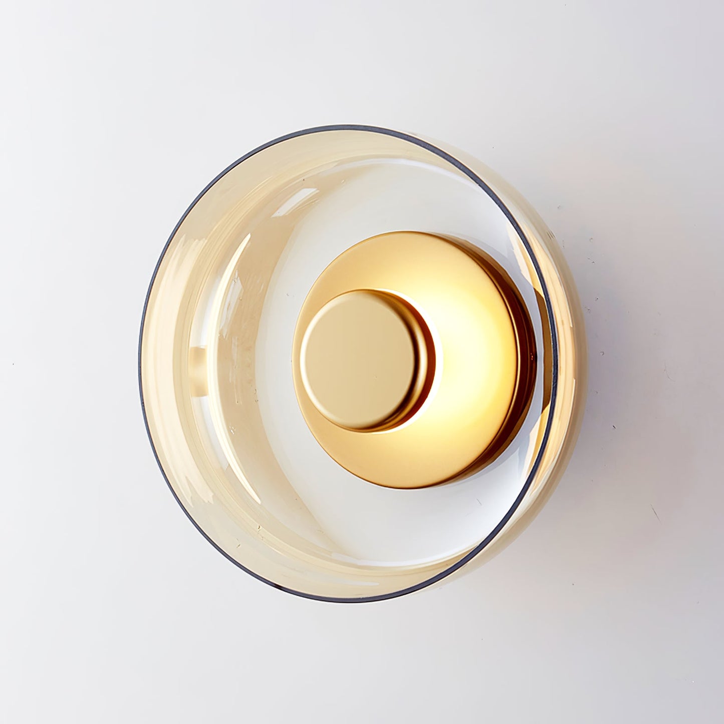 Glimmera Wall Light | Brass & Glass | 10cm Diameter
