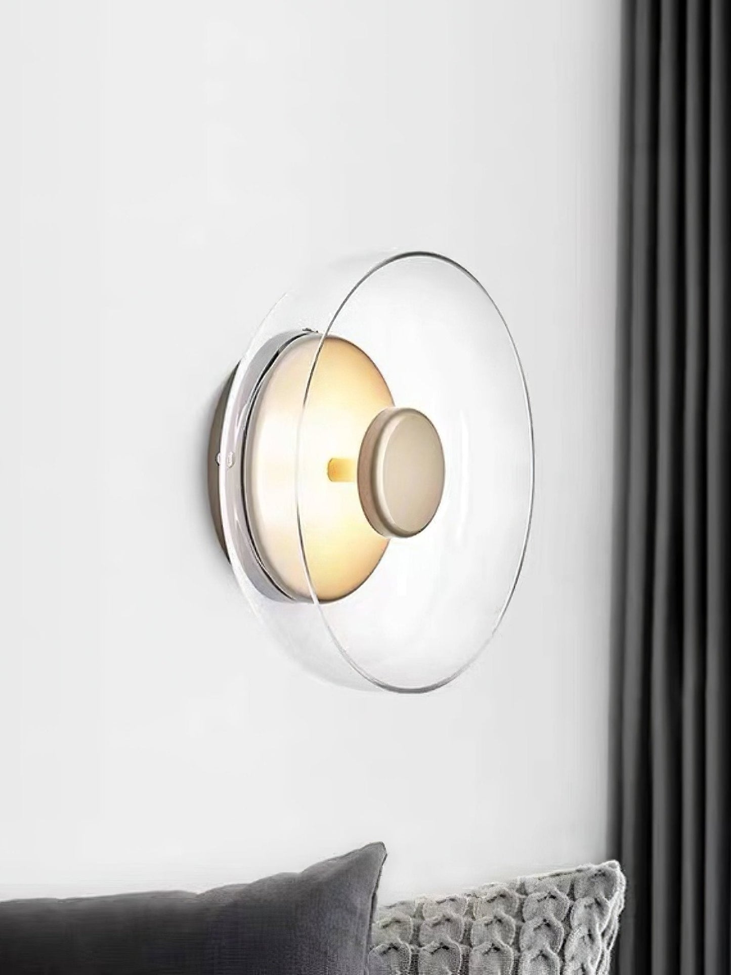 Glimmera Wall Light | Brass & Glass | 10cm Diameter