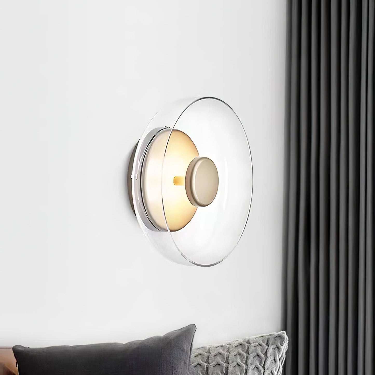 Glimmera Wall Light | Brass & Glass | 10cm Diameter