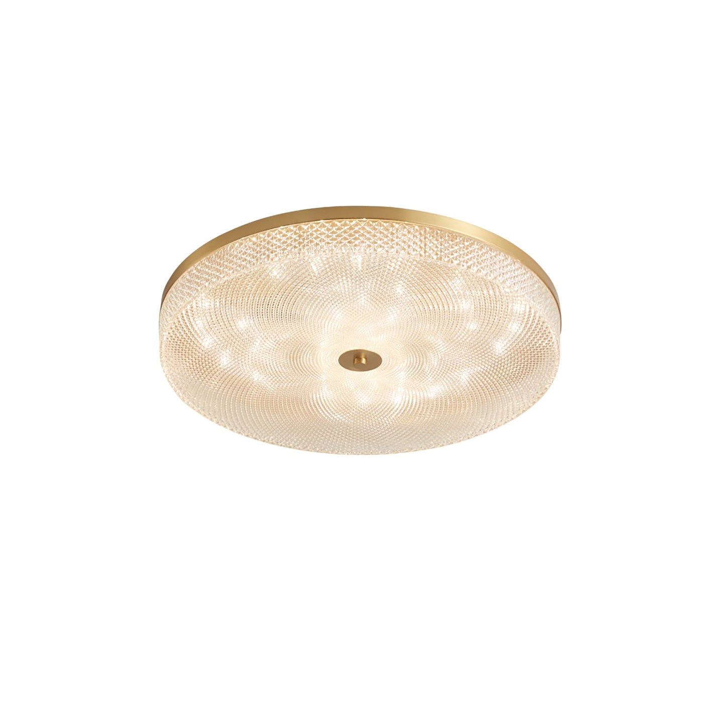 Glimmering Striped Ceiling Light | Brass, Acrylic, Metal | Gold Trim