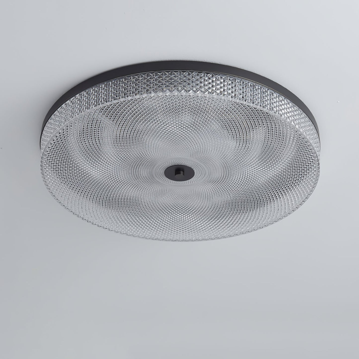 Glimmering Striped Ceiling Light | Brass, Acrylic, Metal | Gold Trim