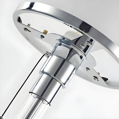 Globe Glass Table Lamp | Frosted Glass & Metal | Chrome