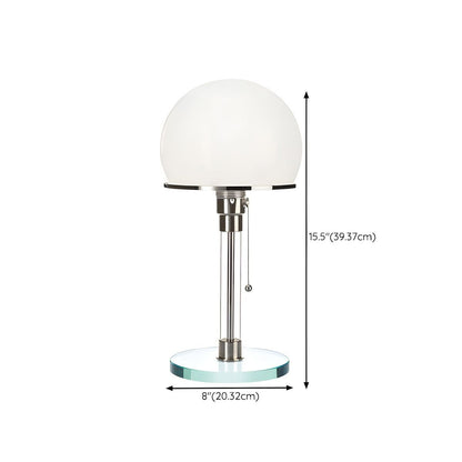 Globe Glass Table Lamp | Frosted Glass & Metal | Chrome