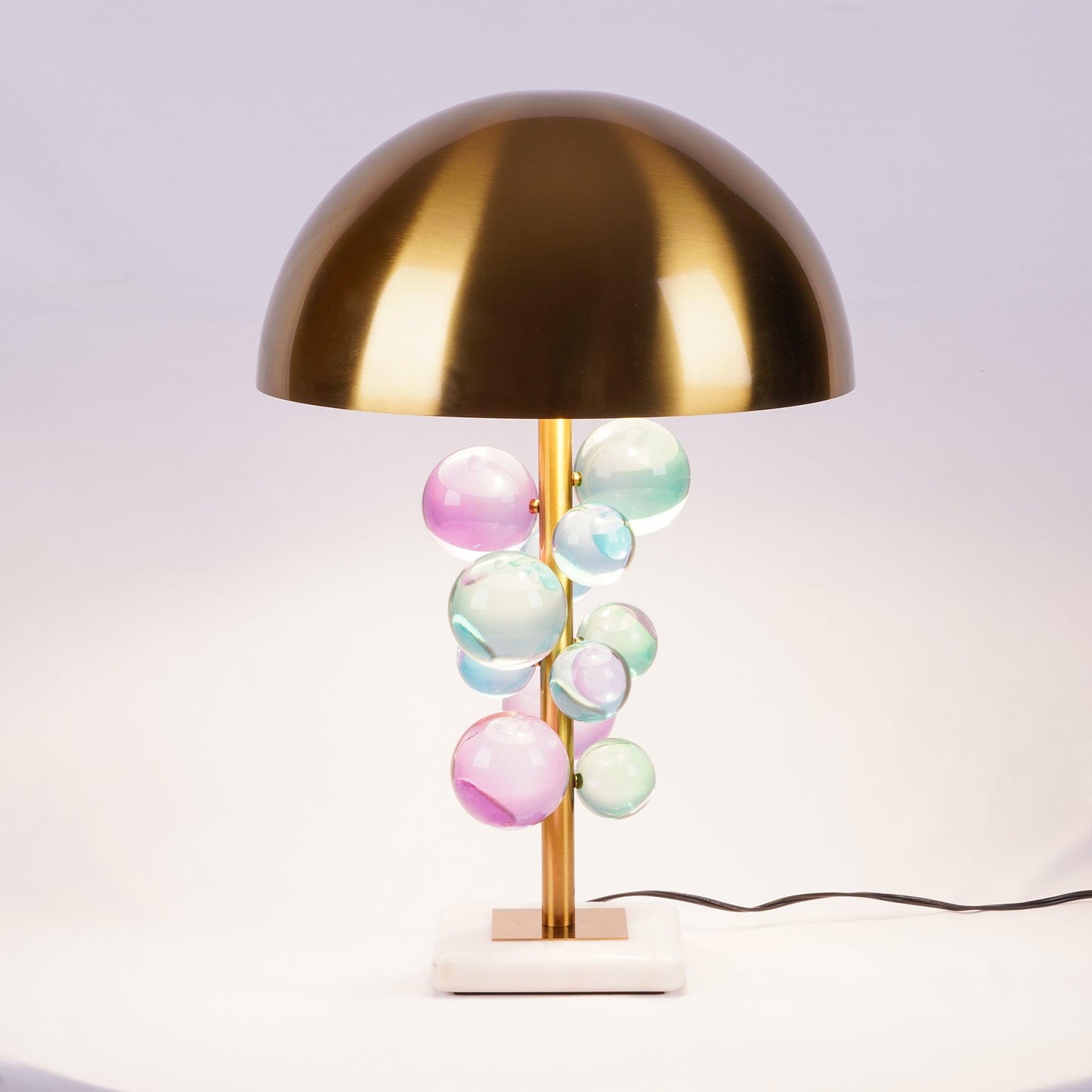 Globo Table Lamp | Copper & Marble | 32cm Diameter
