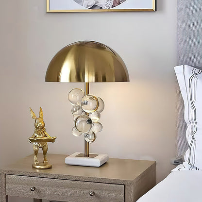 Globo Table Lamp | Copper & Marble | 32cm Diameter