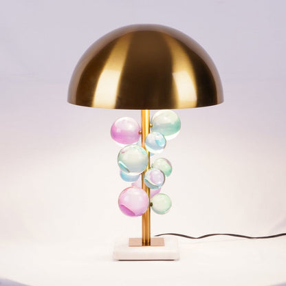 Globo Table Lamp | Copper & Marble | 32cm Diameter