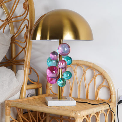Globo Table Lamp | Copper & Marble | 32cm Diameter