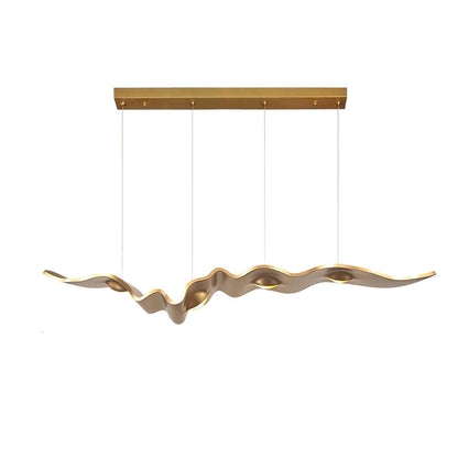 Gold Ribbon Chandelier | Aluminum | Multiple Sizes Available