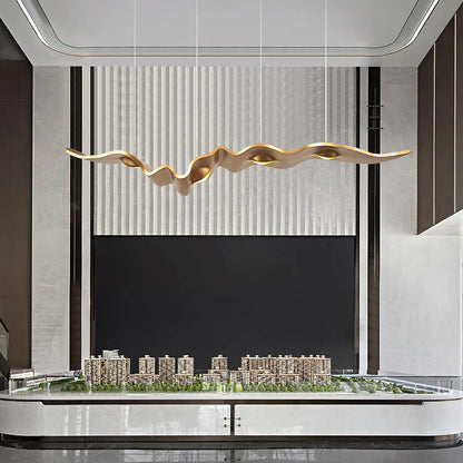 Gold Ribbon Chandelier | Aluminum | Multiple Sizes Available