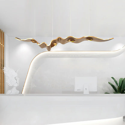Gold Ribbon Chandelier | Aluminum | Multiple Sizes Available