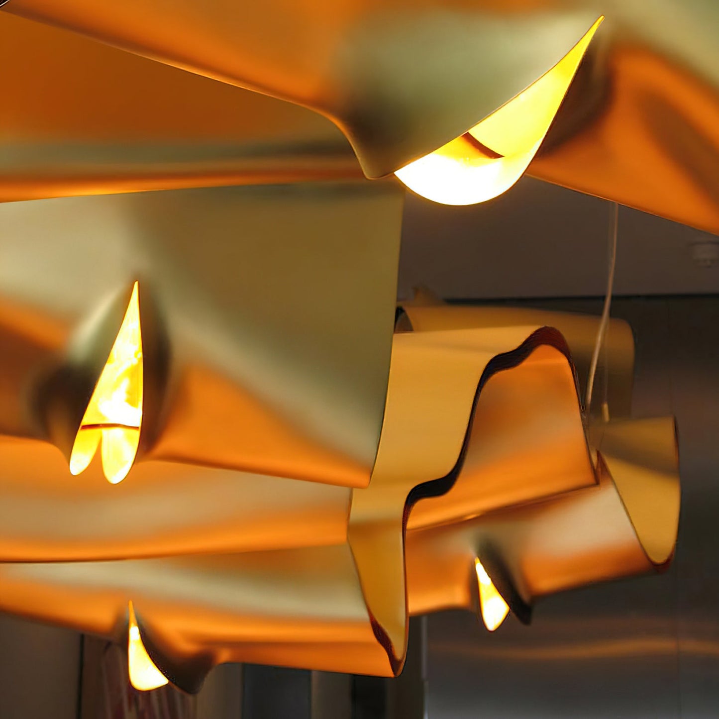 Gold Ribbon Chandelier | Aluminum | Multiple Sizes Available