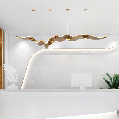 Gold Ribbon Chandelier | Aluminum | Multiple Sizes Available