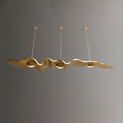 Gold Ribbon Chandelier | Aluminum | Multiple Sizes Available