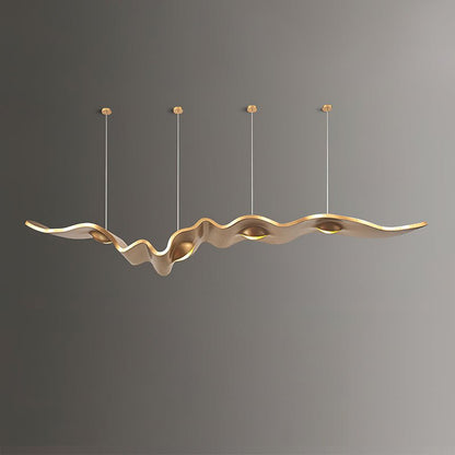 Gold Ribbon Chandelier | Aluminum | Multiple Sizes Available
