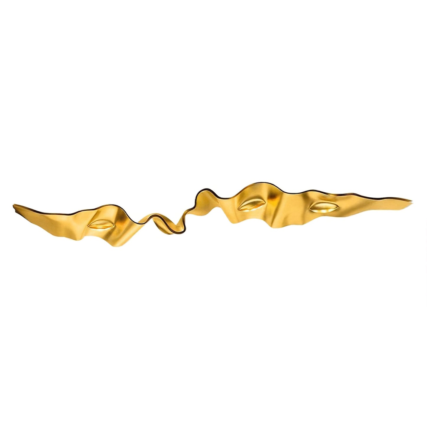 Gold Ribbon Chandelier | Aluminum | Multiple Sizes Available