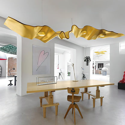 Gold Ribbon Chandelier | Aluminum | Multiple Sizes Available