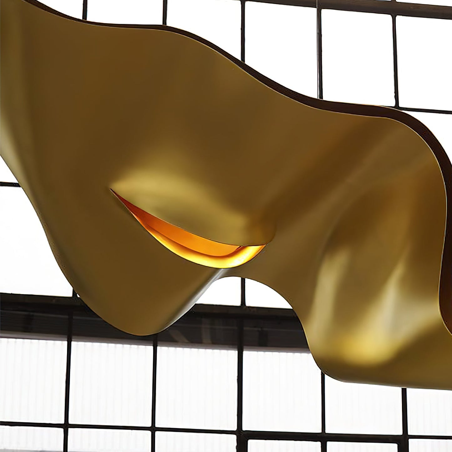 Gold Ribbon Chandelier | Aluminum | Multiple Sizes Available