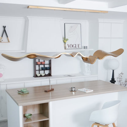 Gold Ribbon Chandelier | Aluminum | Multiple Sizes Available