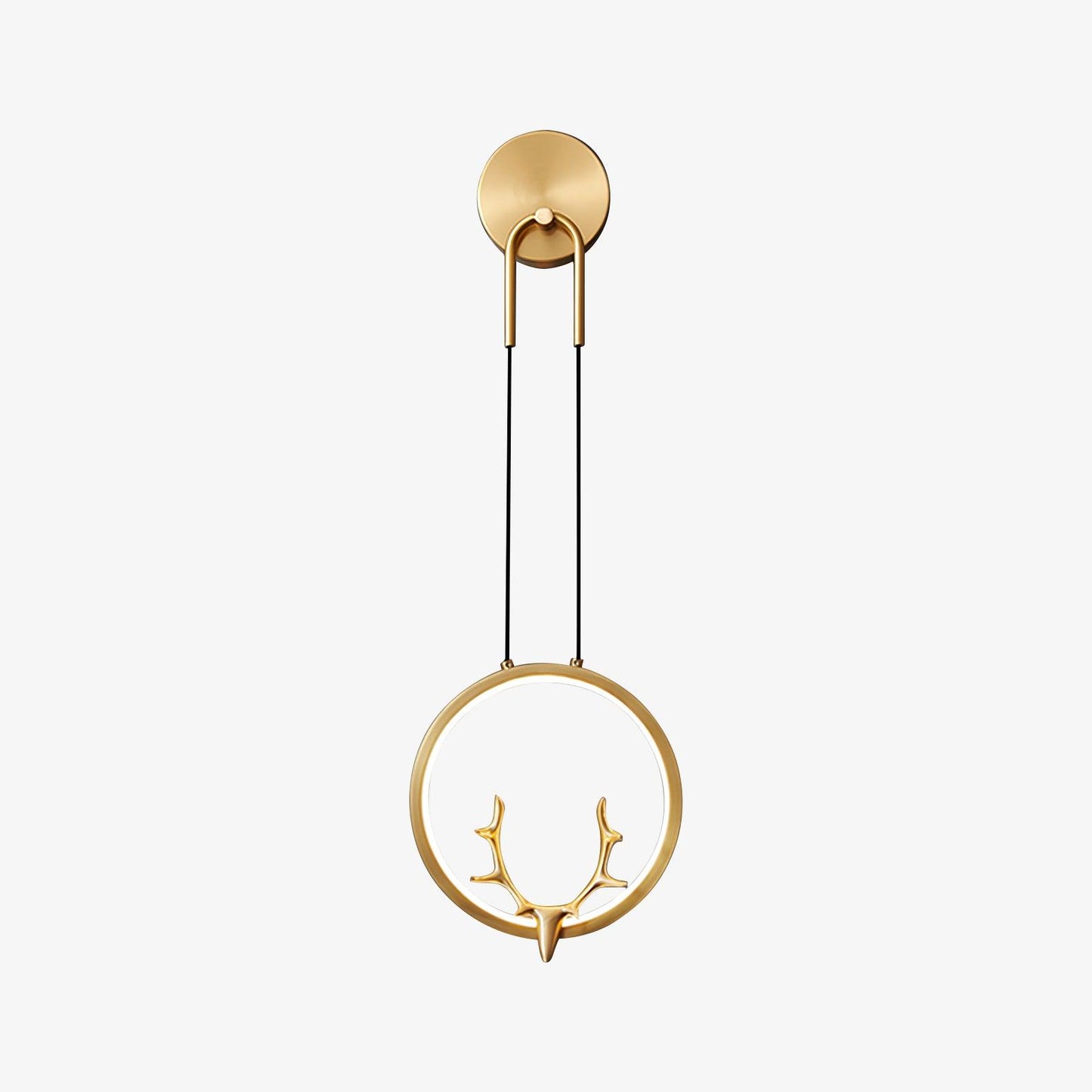 Golden Antler Wall Light | Metal & Brass | Brass Finish