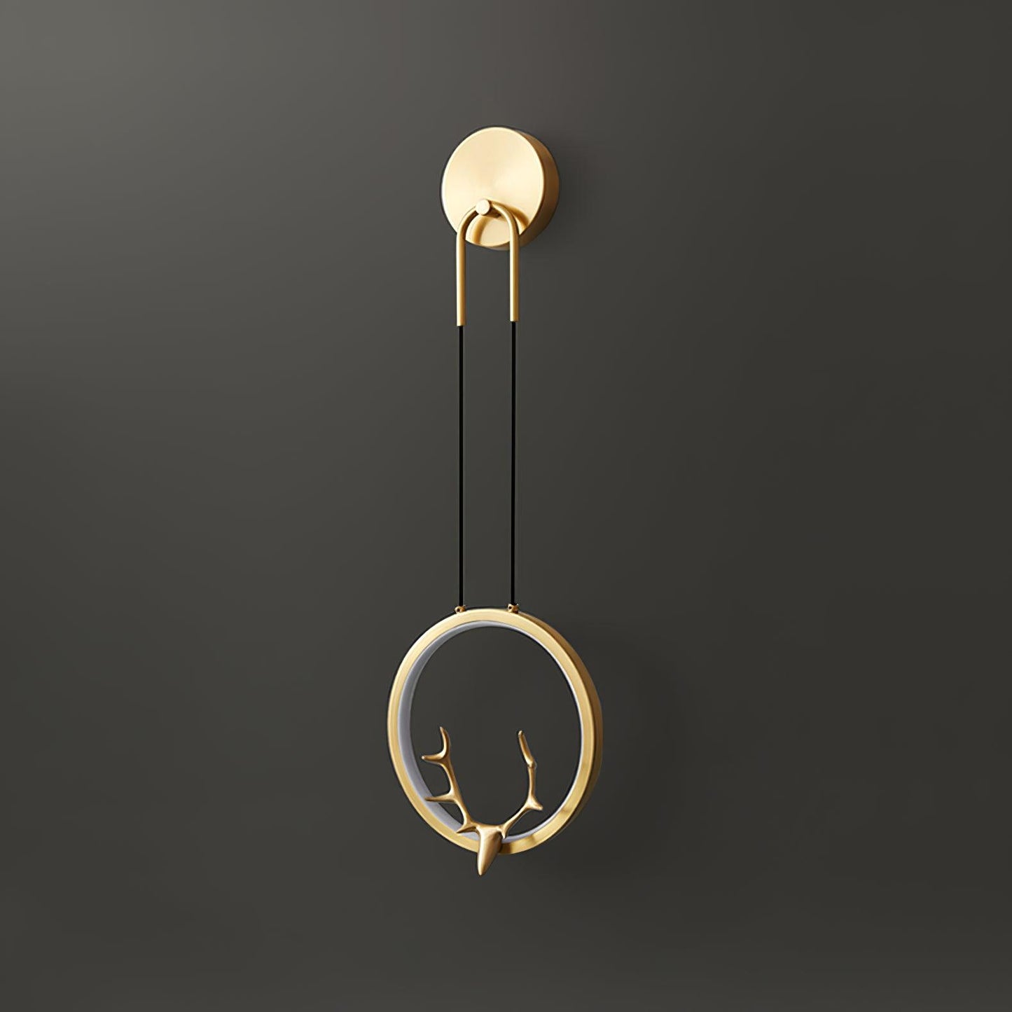 Golden Antler Wall Light | Metal & Brass | Brass Finish