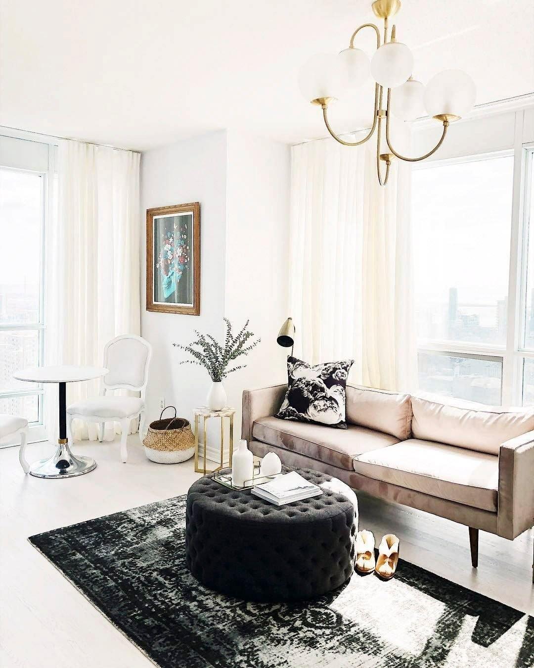 Gooseneck Chandelier | Salt-Blasted Glass Globes | Gold and Black