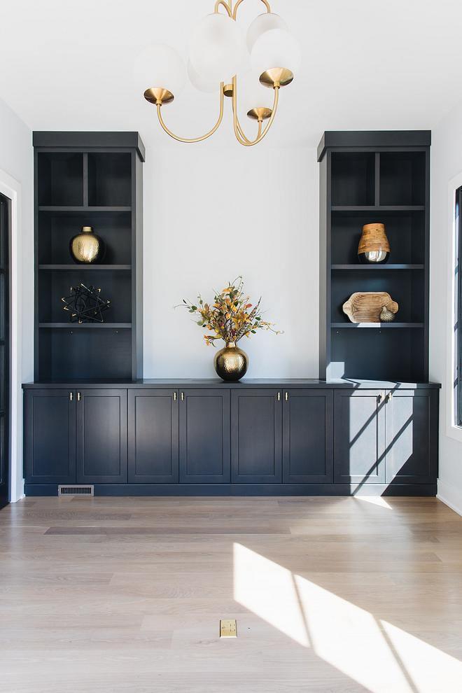 Gooseneck Chandelier | Salt-Blasted Glass Globes | Gold and Black
