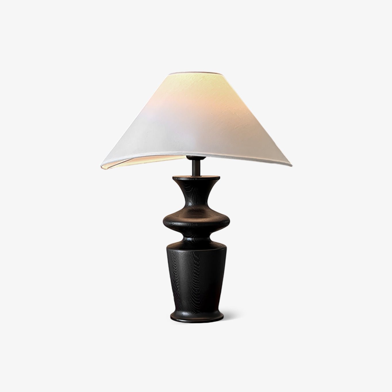 Grace Wood Table Lamp | Wood & Fabric | Black & White