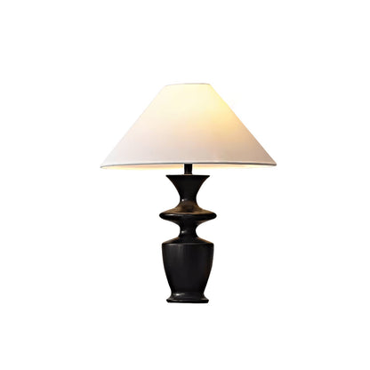 Grace Wood Table Lamp | Wood & Fabric | Black & White