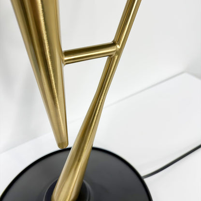 Gramophone Table Light | Metal & Glass | Gold & Black
