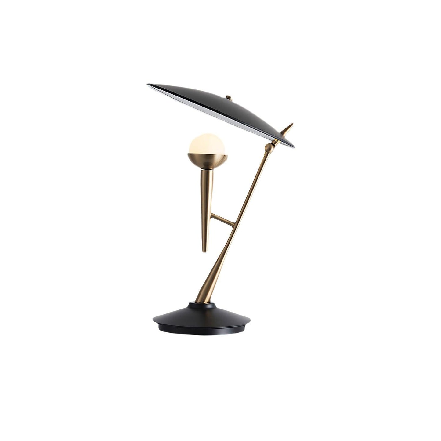 Gramophone Table Light | Metal & Glass | Gold & Black