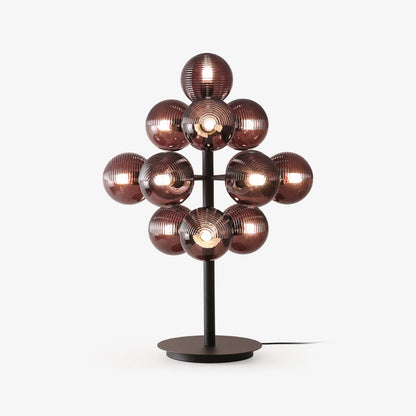 Grape Table Lamp | Iron & Glass | Black & Purple
