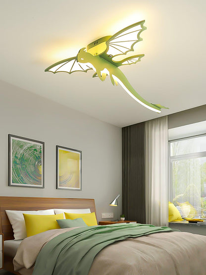 Green Dinosaur Ceiling Light | LED Acrylic | Green