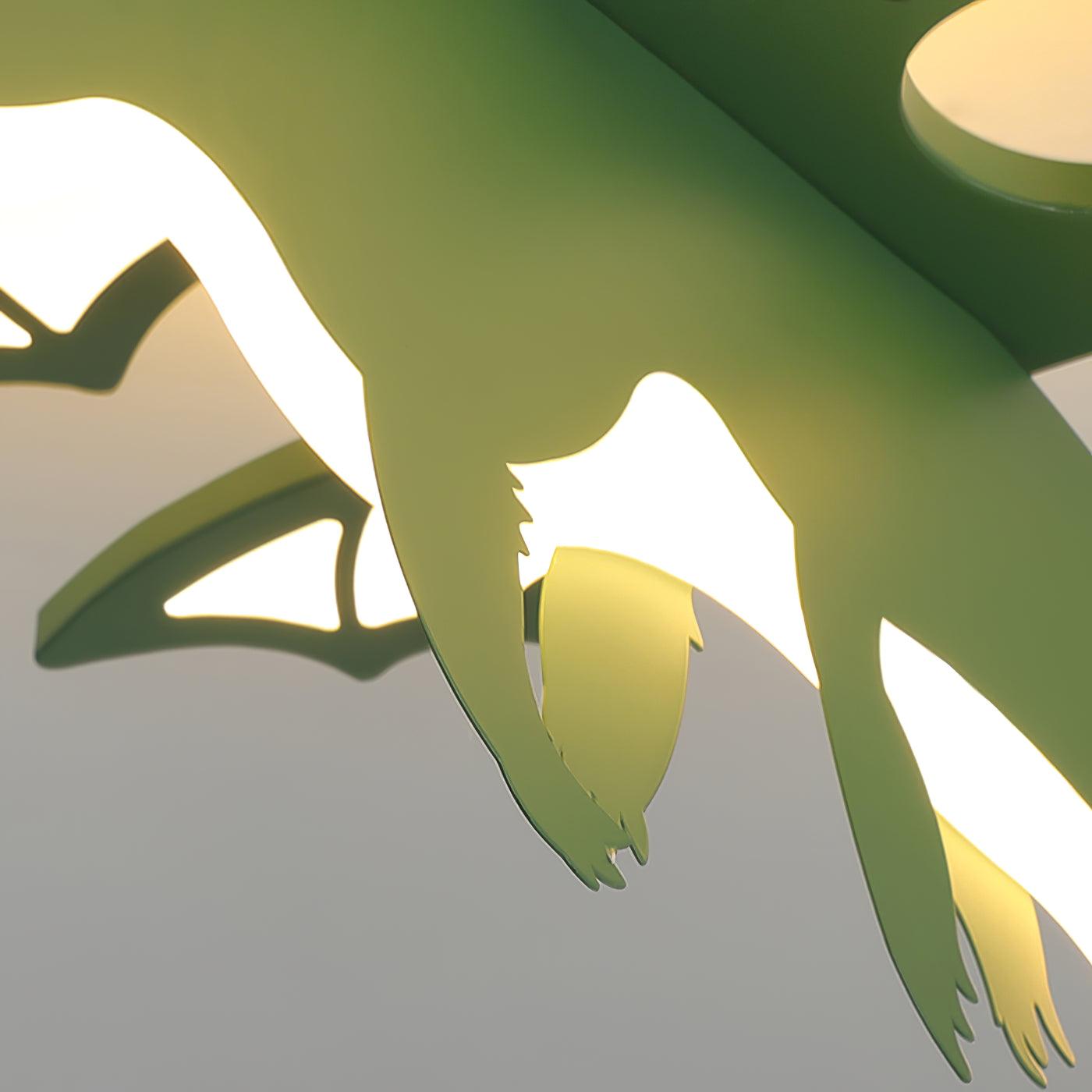 Green Dinosaur Ceiling Light | LED Acrylic | Green