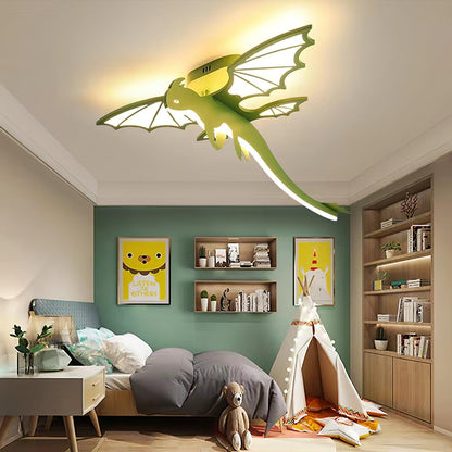 Green Dinosaur Ceiling Light | LED Acrylic | Green