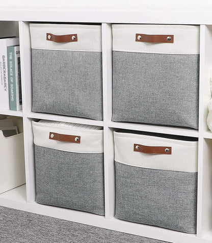 Canvas Storage Cube Box | High-Quality Fabric | 3 Pack
