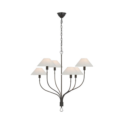 Griffin Chandelier | Brass & Leather | 2 or 6 Lights Options